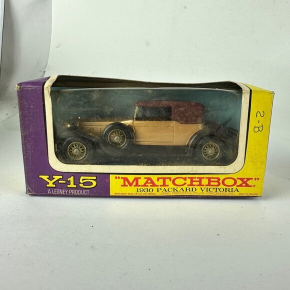 Matchbox Y-15 1930 Packard Victoria Die-Cast Model Car Original Box Collectible - Picture 1 of 2